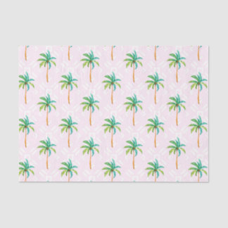 Papier Mousseline Palmiers Roses (Design 73 Série Rose)