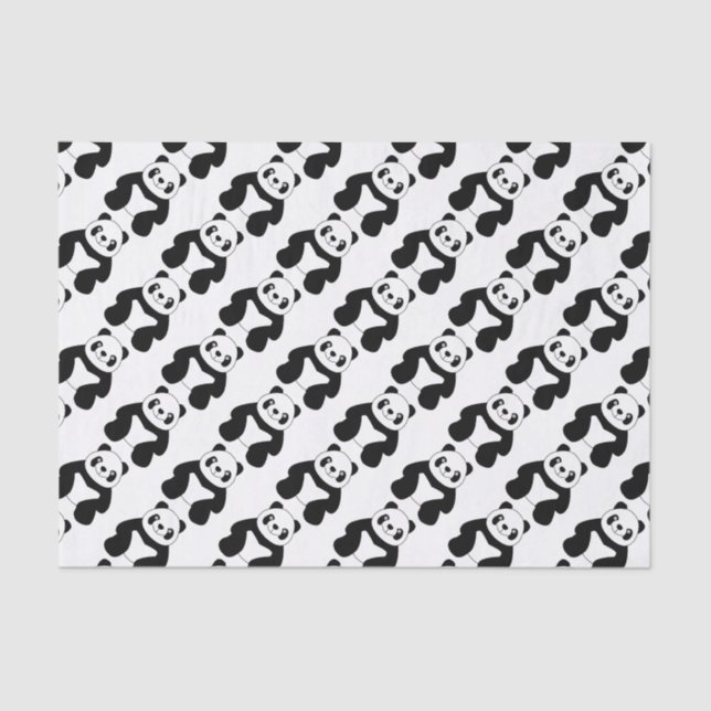 Papier Mousseline Panda assise (Recto)