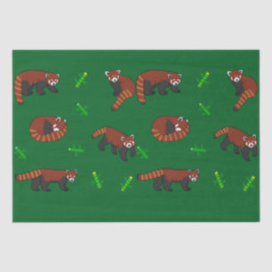 Papier Mousseline Panda rouge