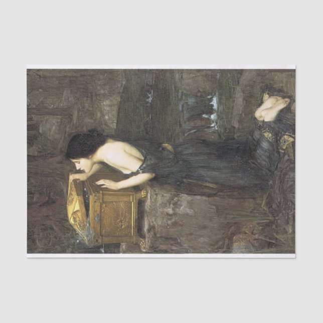 Papier Mousseline Pandora, par John William Waterhouse Decoupage (Recto)