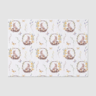 Papier Mousseline Panier Bunny de Pâques Papier Tissu