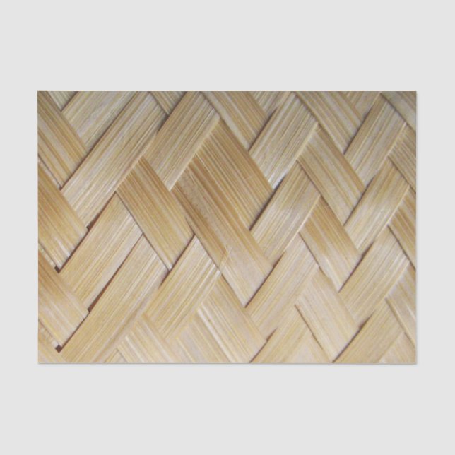Papier Mousseline Panier en bambou de riz d'Isan du Laotien (Recto)
