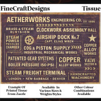 Panneau de typographie industrielle Steampunk FA4