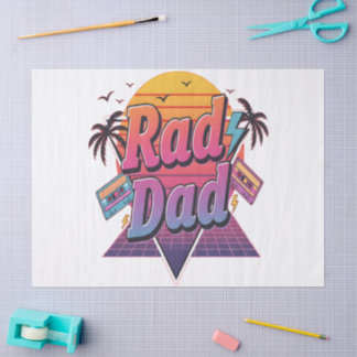 Papier Mousseline Papa Radical – Style Néo Rétro des Années 80 pour