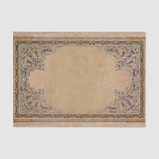 Papier Mousseline Papier à nouer Falln Old Sepia (Recto)