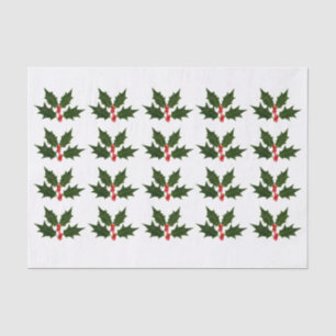 Papier Mousseline Papier cadeau cadeau enveloppant Noël Holly