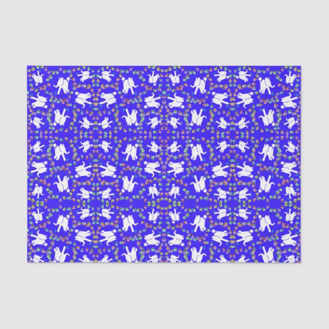 Papier Mousseline Papier cadeau Hanoukka pour éléphant blanc mou (Recto)