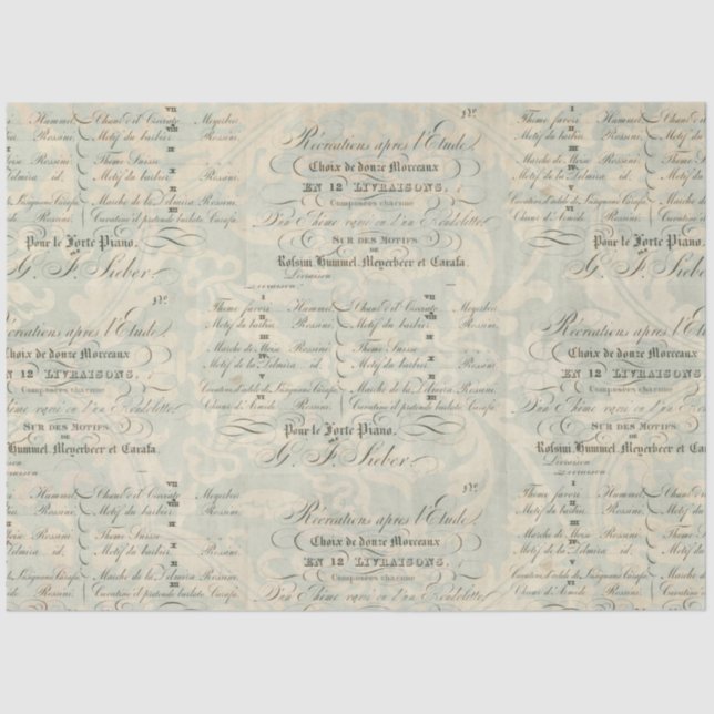 Papier Mousseline Papier compagnon de découpage Ephemera Peacock (Recto)