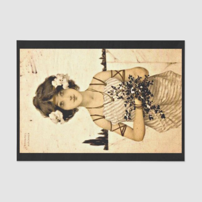 Papier Mousseline Papier de découpage 10"x15" - Raphael Kirchner 15 (Recto)