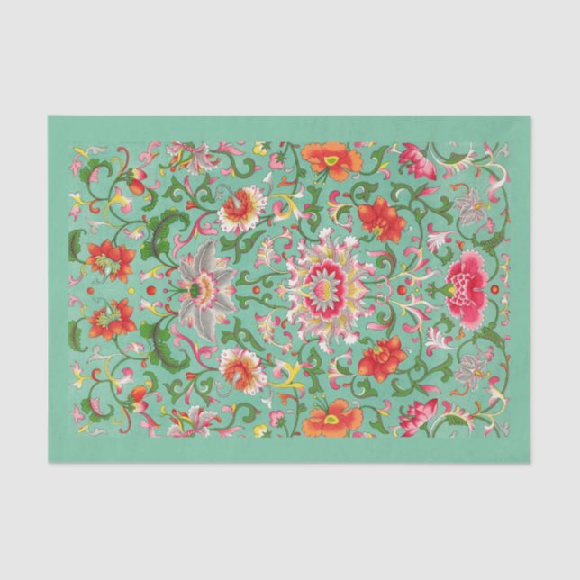 Papier Mousseline Papier de découpage 10"x15" - Textiles Vintages 10 (Recto)