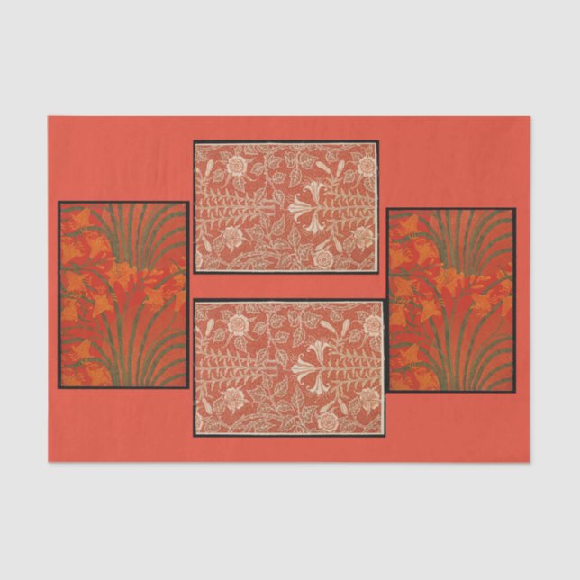 Papier Mousseline Papier de découpage 10"x15" - Walter Crane (Recto)