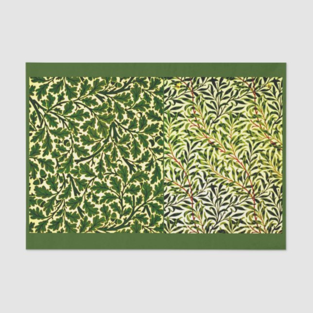 Papier Mousseline Papier de découpage 10"x15" - William Morris 15 (Recto)