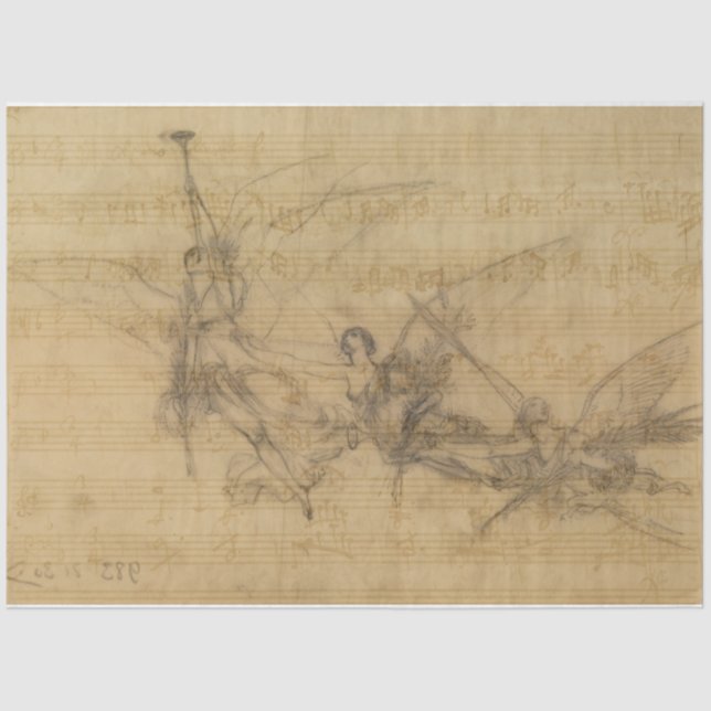 Papier Mousseline Papier de découpage Angles et musique (Recto)