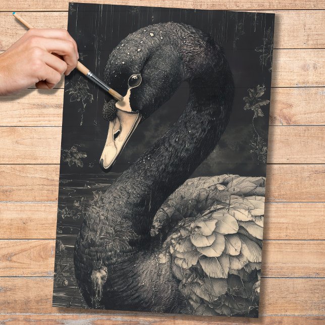 Papier Mousseline Papier de découpage Black Swan 2 (Créateur téléchargé)