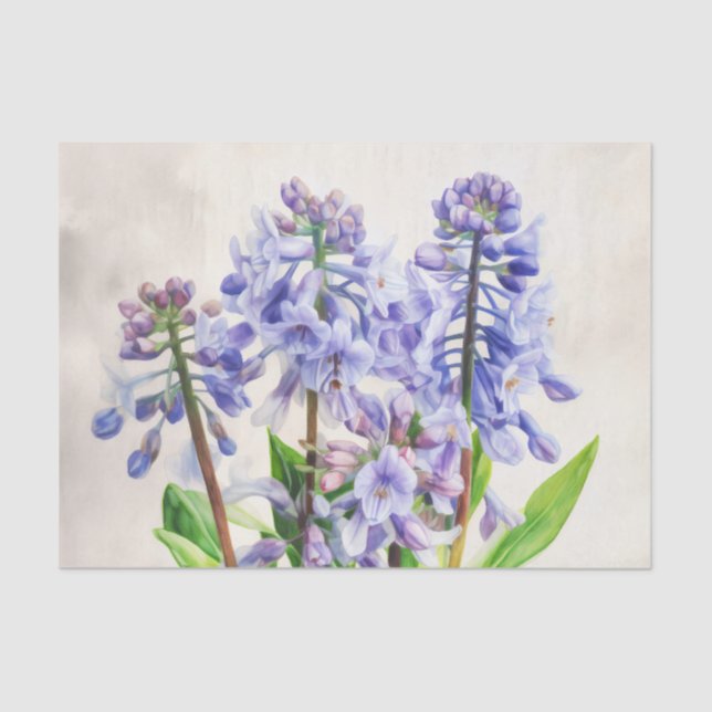 Papier Mousseline Papier de découpage BLUEBELLS (Recto)