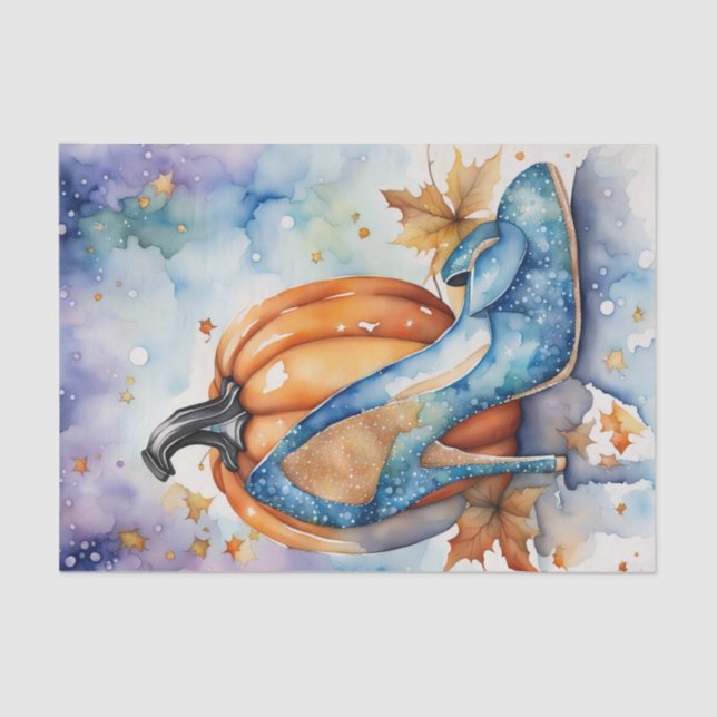 Papier Mousseline Papier de découpage Citrouille à chaussures en ver (Recto)