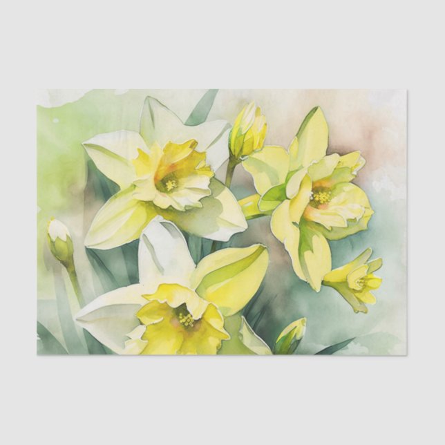 Papier Mousseline Papier de découpage DAFFODILS (Recto)