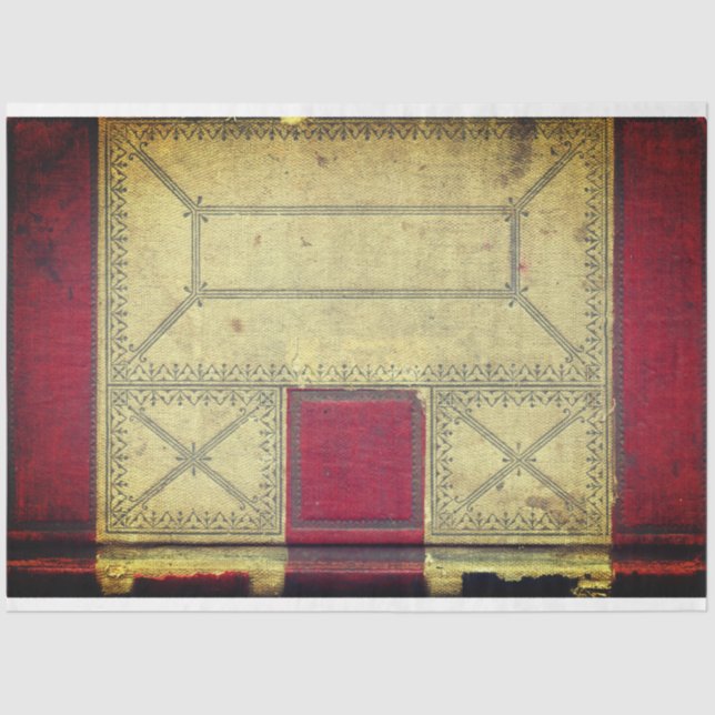 Papier Mousseline Papier de découpage de couverture du livre rouge (Recto)