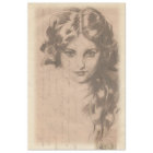 Papier de découpage de croquis de dame