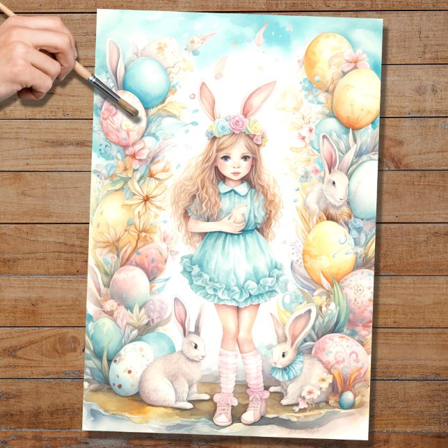 Papier Mousseline Papier de découpage de la fille 2 de Pâques (Créateur téléchargé)