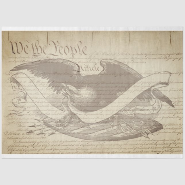 Papier Mousseline Papier de découpage de meubles patriotiques (Recto)