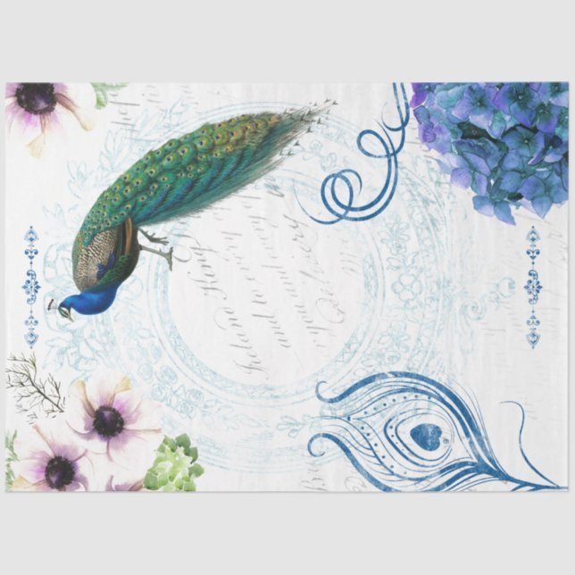 Papier Mousseline Papier de découpage de paquetage floral (Recto)