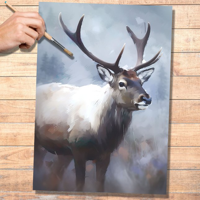 Papier Mousseline Papier de découpage de rennes 3 (Créateur téléchargé)