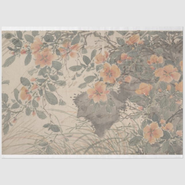 Papier Mousseline Papier de découpage du mobilier de style floral (Recto)