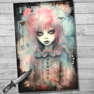 Papier Mousseline Papier de découpage éffrayant fille 10