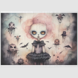 Papier Mousseline Papier de découpage éffrayant fille 6