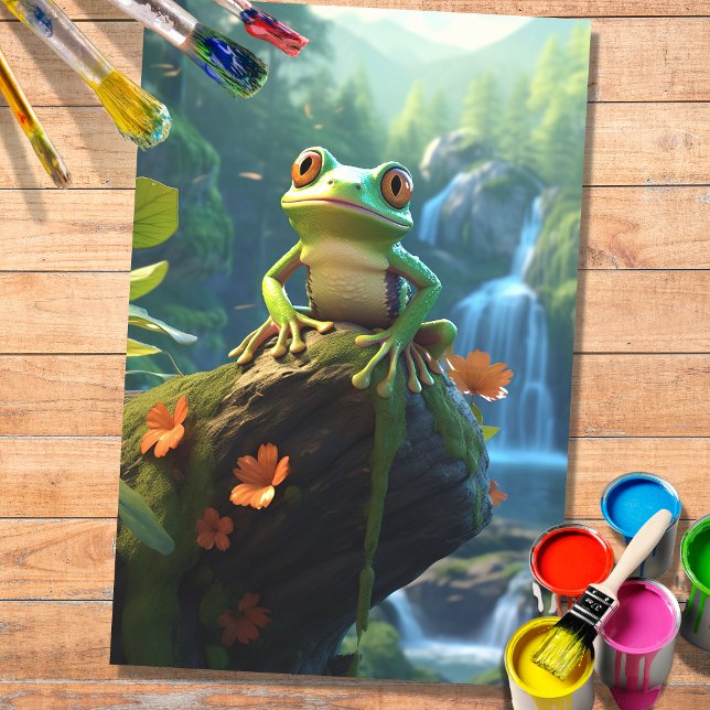 Papier Mousseline Papier de découpage Frog 1 (Créateur téléchargé)