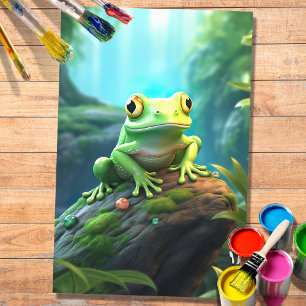 Papier Mousseline Papier de découpage Frog 2