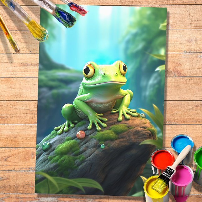 Papier Mousseline Papier de découpage Frog 2 (Créateur téléchargé)