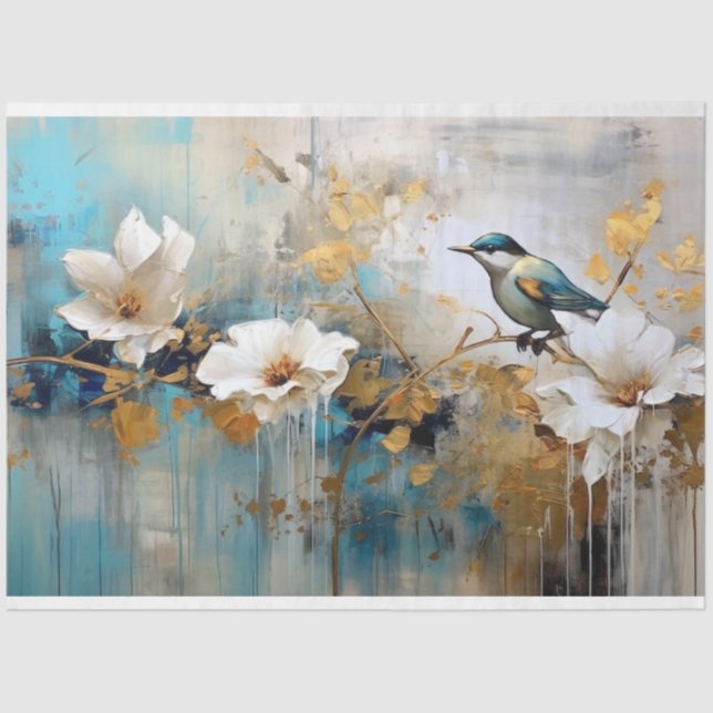 Papier Mousseline Papier de découpage - Intricités botaniques 1 (Recto)