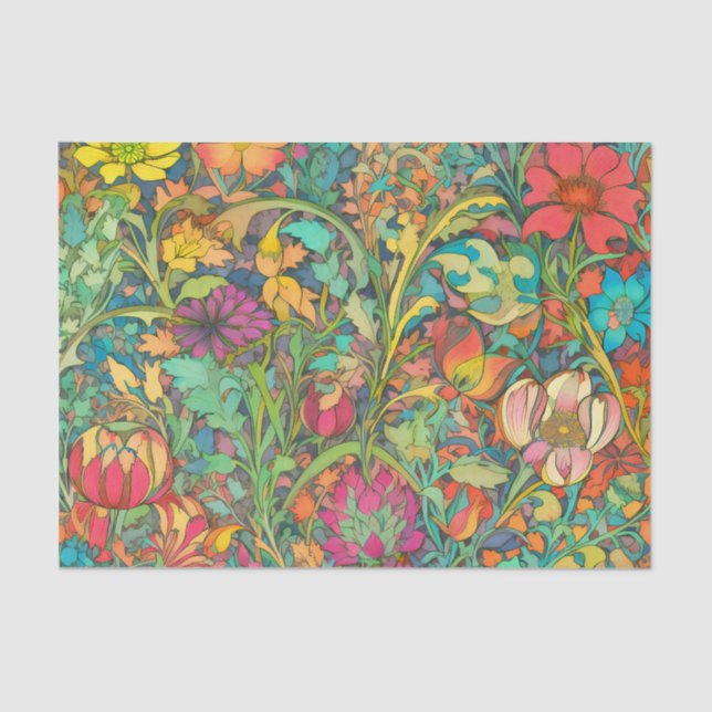 Papier Mousseline Papier de découpage MILLEFLEUR (Recto)