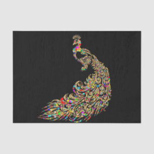 Papier Mousseline Papier de découpage Peacock Or Étincelant