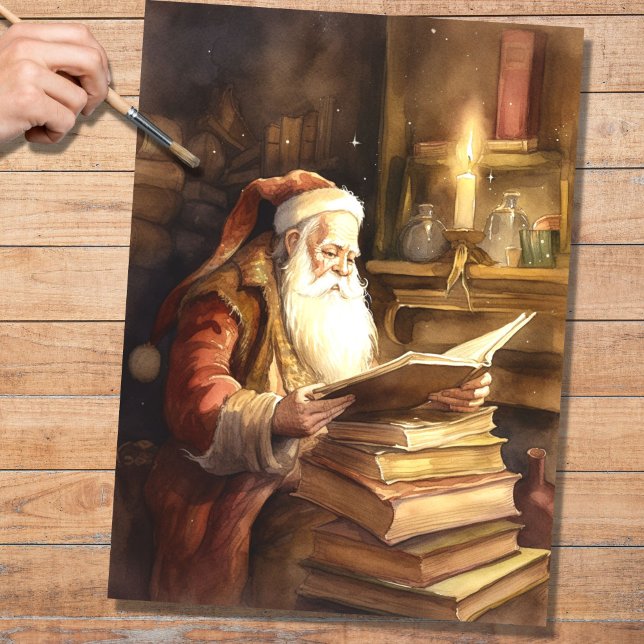 Papier Mousseline Papier de découpage Père Noël 5 nostalgique (Créateur téléchargé)