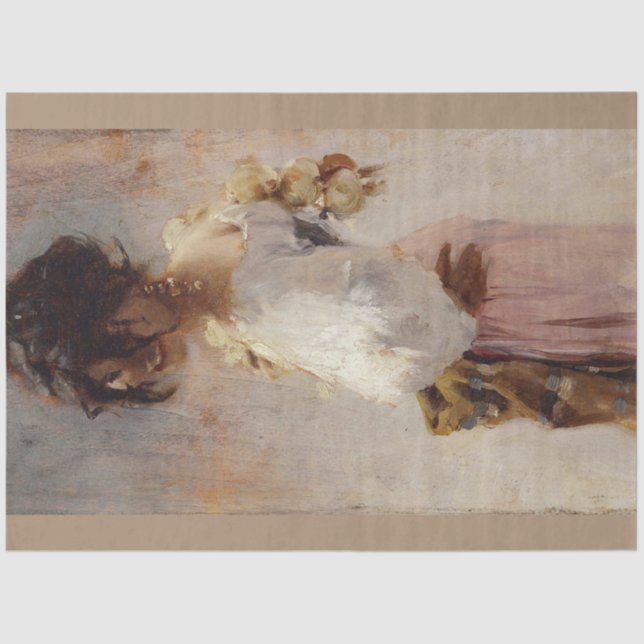 Papier Mousseline Papier de découpage portrait Rosina (Recto)