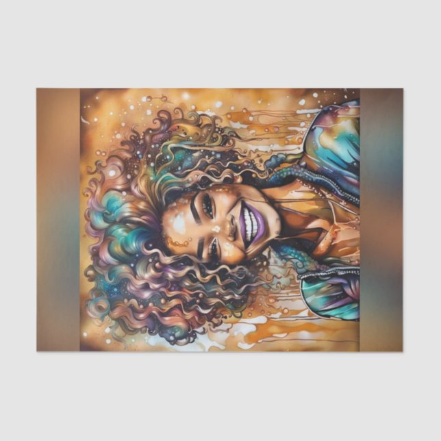 Papier Mousseline Papier de découpage Queen à l'huile d'ébène radian (Recto)