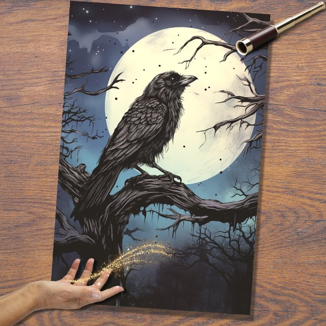 Papier Mousseline Papier de découpage Raven 1 Halloween (Créateur téléchargé)
