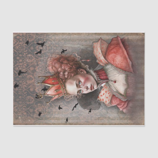 Papier Mousseline Papier de découpage Red Queen (Recto)