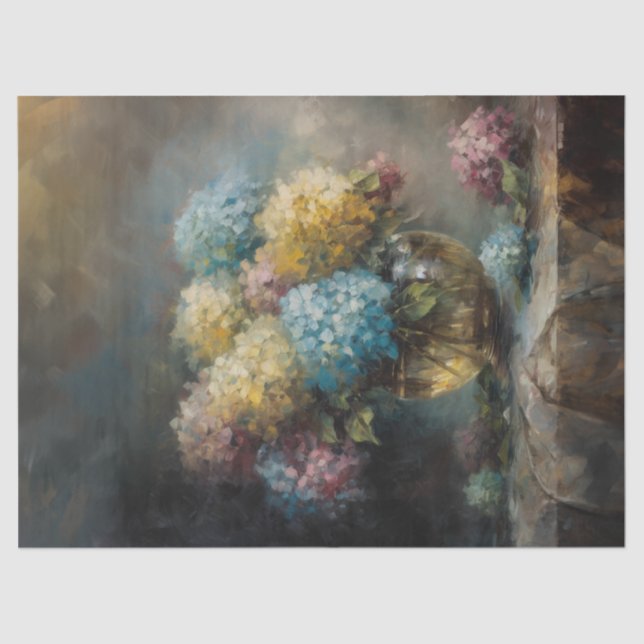 Papier Mousseline Papier de découpage - Sérénade de fleurs 1 (Recto)