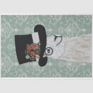 Papier Mousseline Papier de découpage Steampunk Llama