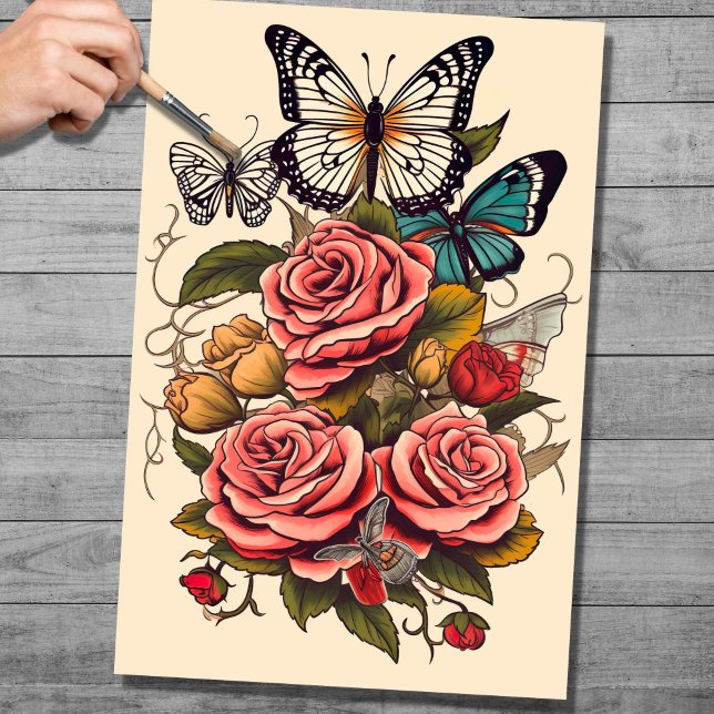 Papier Mousseline Papier de découpage Tatouage 4 (Créateur téléchargé)