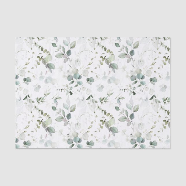 Papier Mousseline Papier de feuillage Eucalyptus Tissu (Recto)