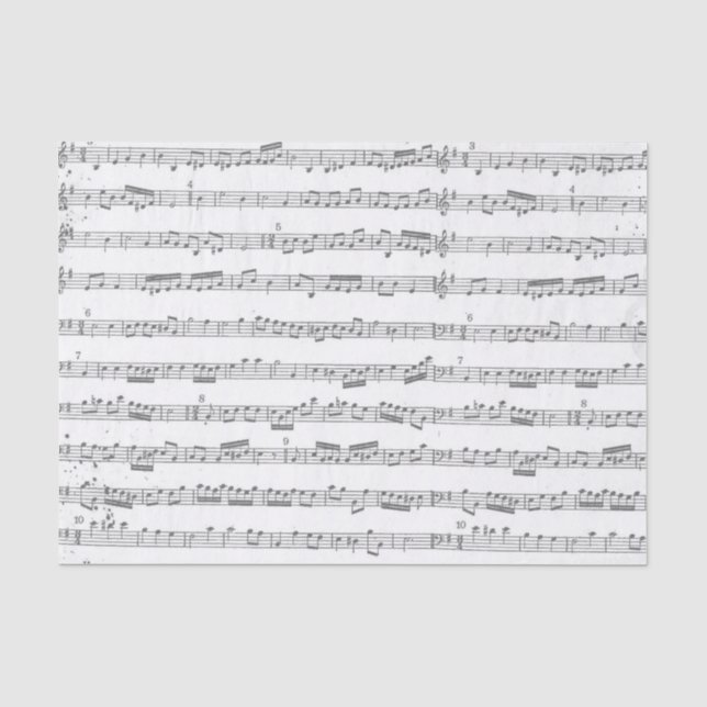 Papier Mousseline Papier de fond musical gris (Recto)