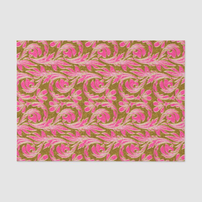 Papier Mousseline PAPIER DE LAVAGE Métallique-rose-or-TISSU (Recto)