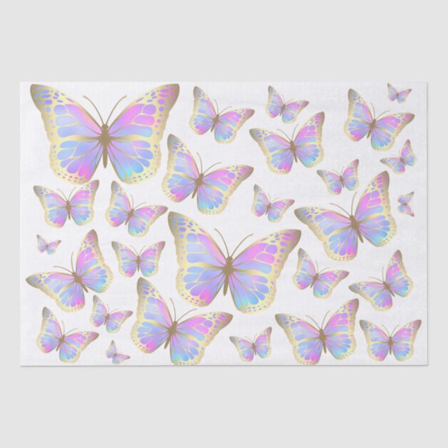 Papier Mousseline papier de mouche pastel (Recto)