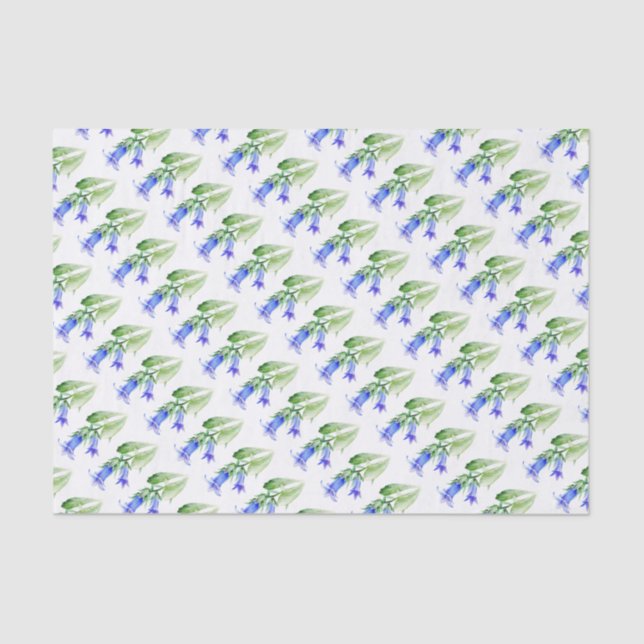 Papier Mousseline Papier de papier blanc vert Harebell (Recto)