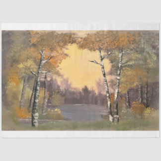 Papier Mousseline Papier de papier de découpage de forêt éthéré